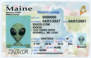 IDGod Fake ID - Maine Fake ID