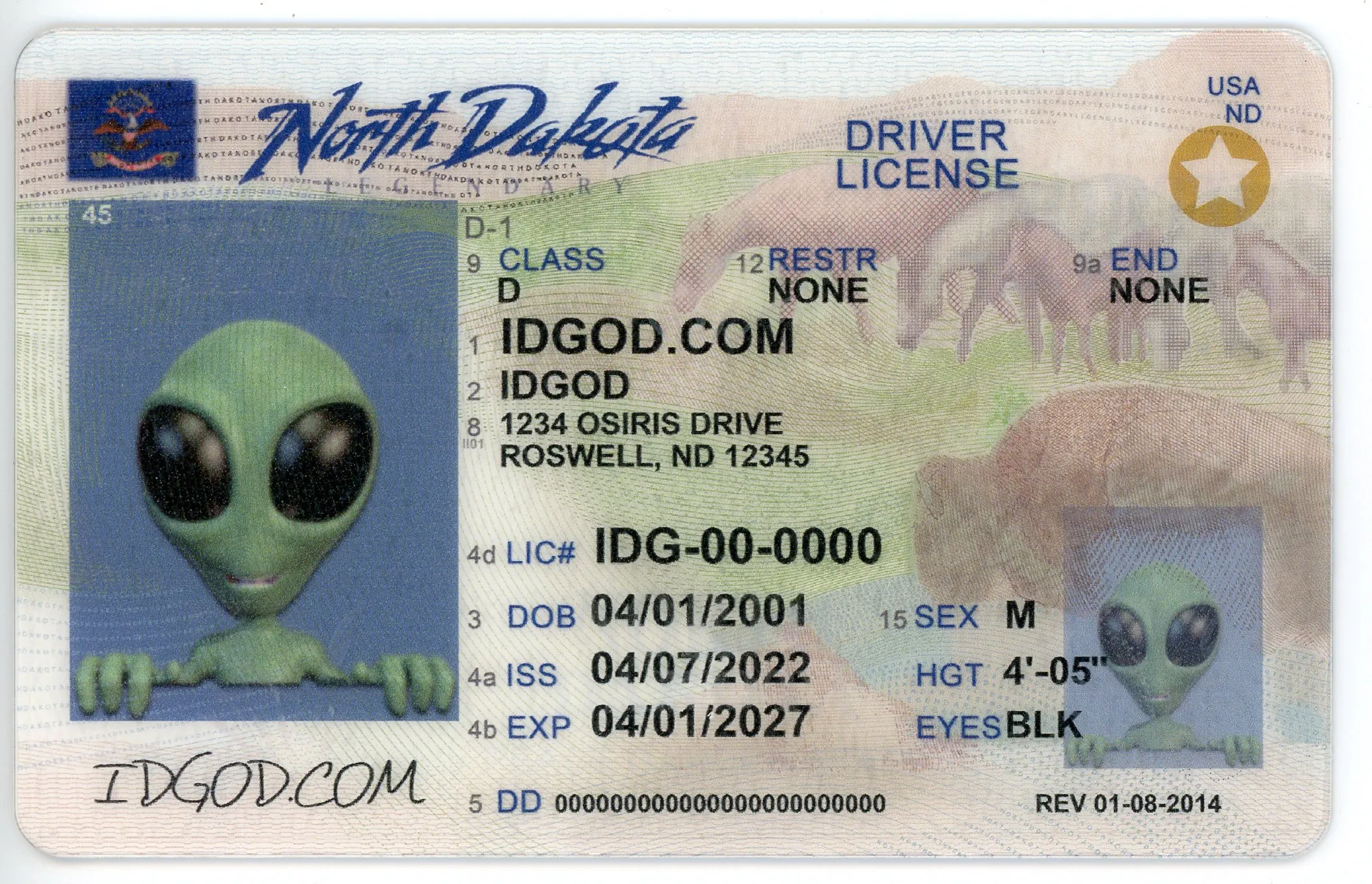 IDGod Fake ID - North Dakota Fake ID