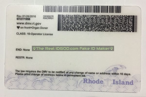 Rhode Island Fake ID - Image 2