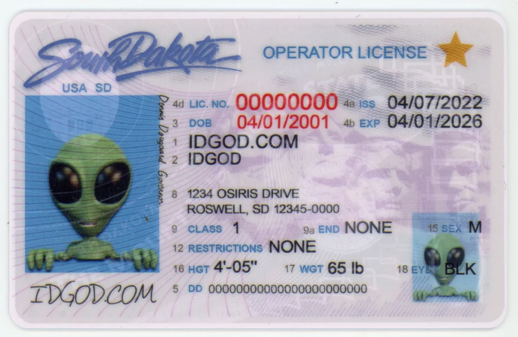 IDGod Fake ID - South Dakota Fake ID