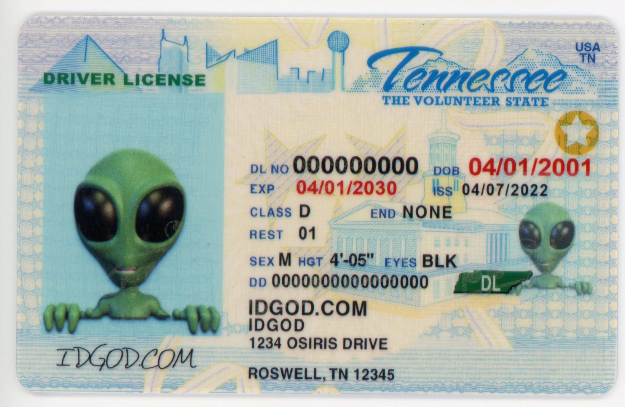 IDGod Fake ID - Tennessee Fake ID